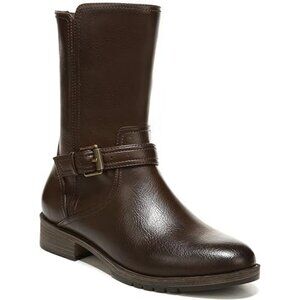 Naturalizer Gloriah Moto Boots Womens Size 8 Smooth Synthetic Chocolate Brown